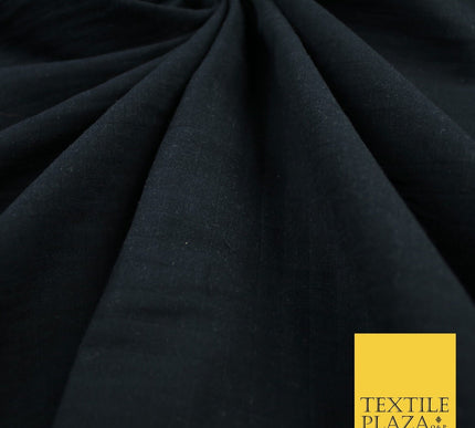 6 COLOURS - Checked Jacquard Flat Double Gauze Woven 100% Cotton Fabric