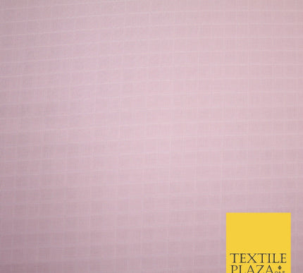 6 COLOURS - Checked Jacquard Flat Double Gauze Woven 100% Cotton Fabric