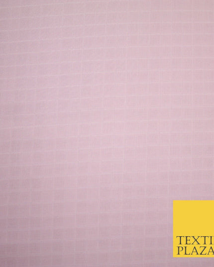 6 COLOURS - Checked Jacquard Flat Double Gauze Woven 100% Cotton Fabric