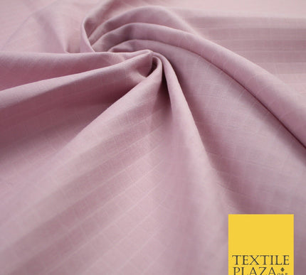6 COLOURS - Checked Jacquard Flat Double Gauze Woven 100% Cotton Fabric