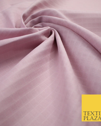 6 COLOURS - Checked Jacquard Flat Double Gauze Woven 100% Cotton Fabric