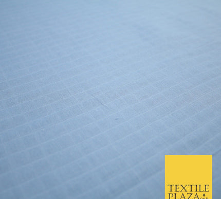 6 COLOURS - Checked Jacquard Flat Double Gauze Woven 100% Cotton Fabric