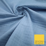 6 COLOURS - Checked Jacquard Flat Double Gauze Woven 100% Cotton Fabric