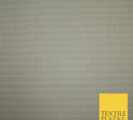 6 COLOURS - Checked Jacquard Flat Double Gauze Woven 100% Cotton Fabric