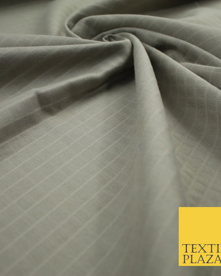 6 COLOURS - Checked Jacquard Flat Double Gauze Woven 100% Cotton Fabric