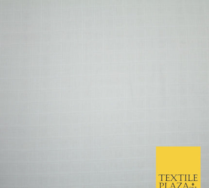 6 COLOURS - Checked Jacquard Flat Double Gauze Woven 100% Cotton Fabric