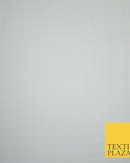 6 COLOURS - Checked Jacquard Flat Double Gauze Woven 100% Cotton Fabric