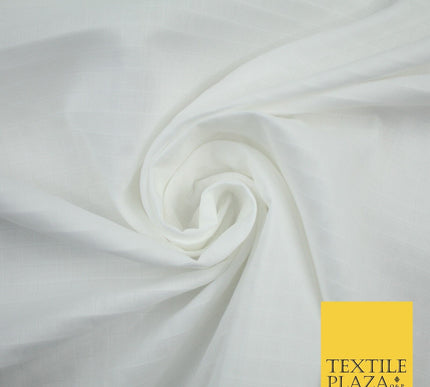 6 COLOURS - Checked Jacquard Flat Double Gauze Woven 100% Cotton Fabric