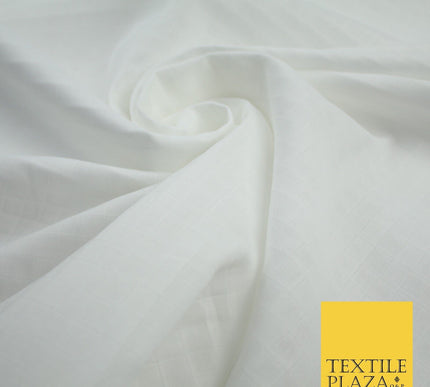 6 COLOURS - Checked Jacquard Flat Double Gauze Woven 100% Cotton Fabric