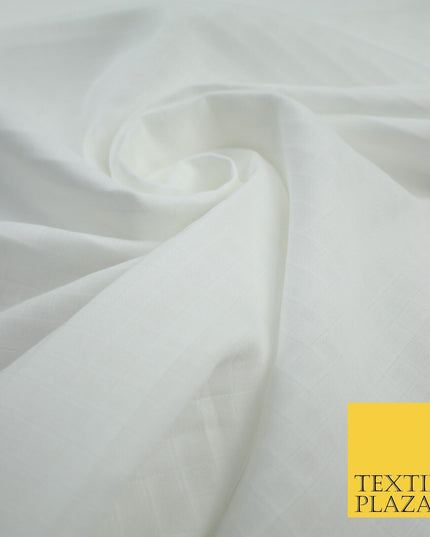 6 COLOURS - Checked Jacquard Flat Double Gauze Woven 100% Cotton Fabric