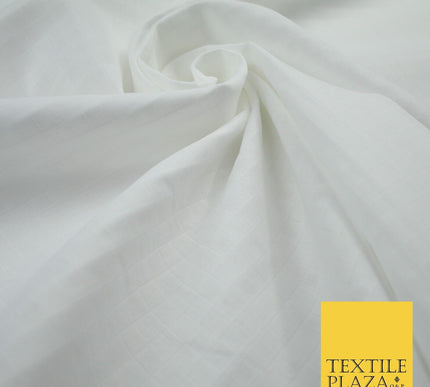 6 COLOURS - Checked Jacquard Flat Double Gauze Woven 100% Cotton Fabric
