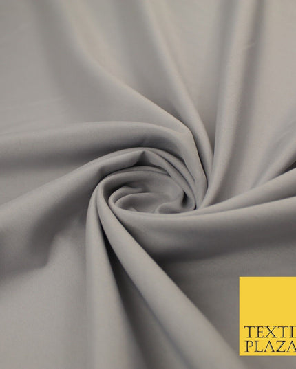 16 COLOURS - Plain Soft Smooth Crisp 100% Polyester Dress Fabric Suiting Craft