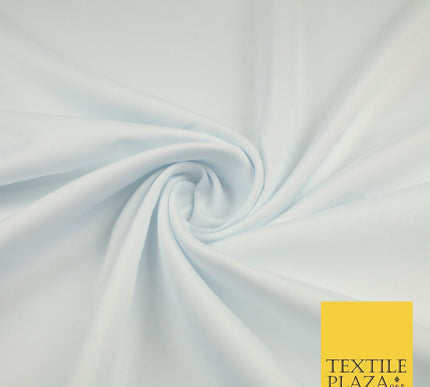 16 COLOURS - Plain Soft Smooth Crisp 100% Polyester Dress Fabric Suiting Craft