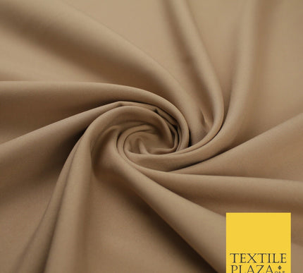 16 COLOURS - Plain Soft Smooth Crisp 100% Polyester Dress Fabric Suiting Craft