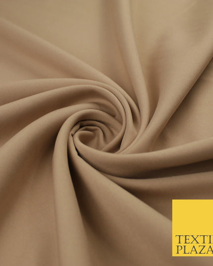 16 COLOURS - Plain Soft Smooth Crisp 100% Polyester Dress Fabric Suiting Craft