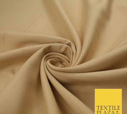 16 COLOURS - Plain Soft Smooth Crisp 100% Polyester Dress Fabric Suiting Craft