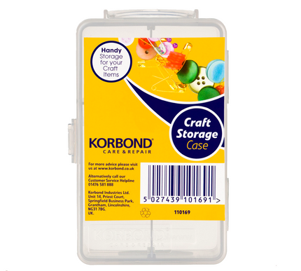 KORBOND Craft Storage Box Case Buttons Fasteners Safety Pins 110169