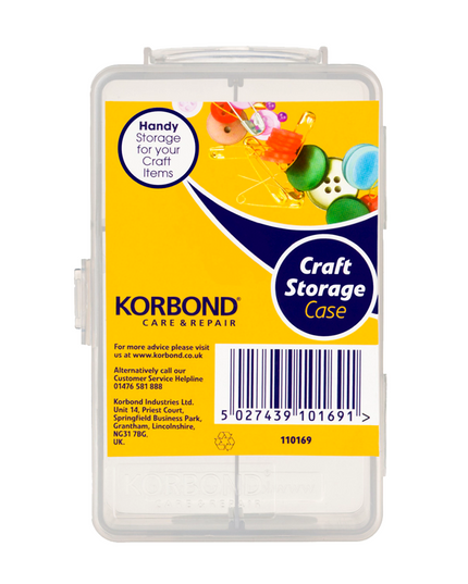 KORBOND Craft Storage Box Case Buttons Fasteners Safety Pins 110169