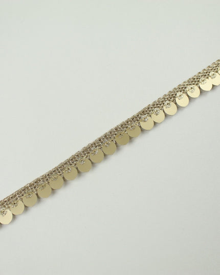 Gold Glitter Double Matte Sequin Ribbon Trimming Border Gota Sewing Trim X702