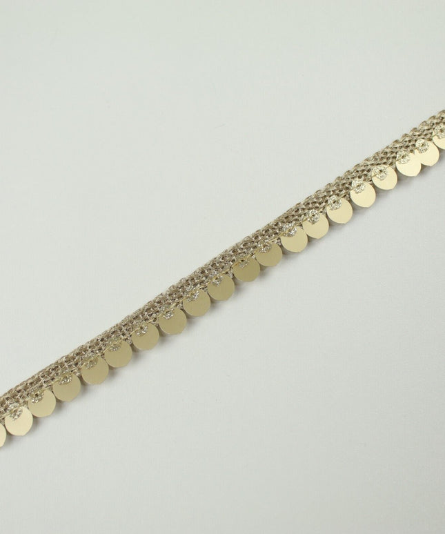 Gold Glitter Double Matte Sequin Ribbon Trimming Border Gota Sewing Trim X702