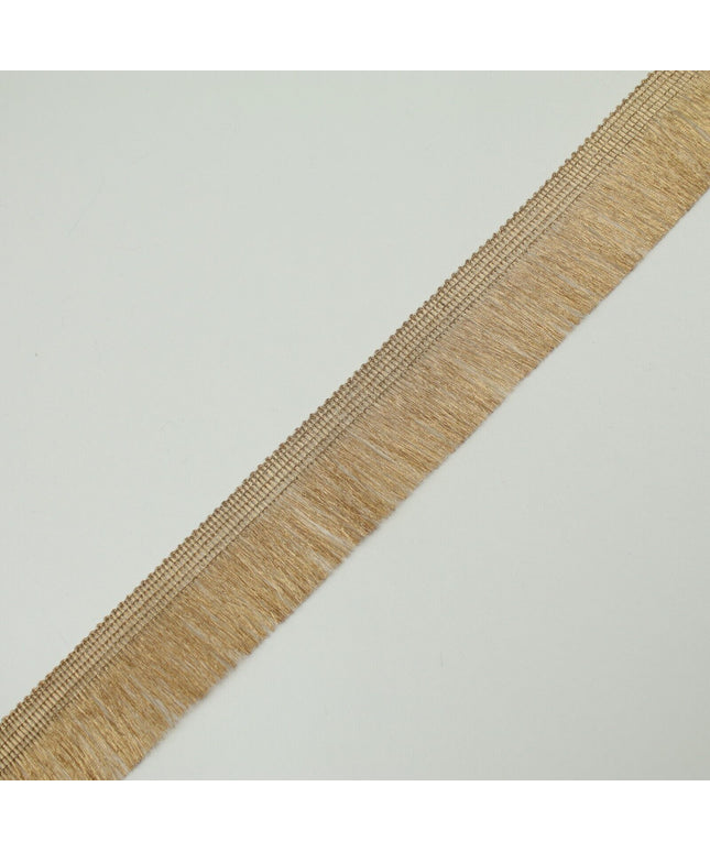 Classic Gold Soft Thread Metallic Fringe Tassel Ribbon Trim Border X703