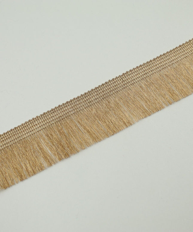 Classic Gold Soft Thread Metallic Fringe Tassel Ribbon Trim Border X703