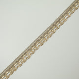 Classic Gold Rose Gold Box Style Woven Metallic Trim Border Lace 18mm Wide X712