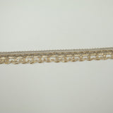 Classic Gold Rose Gold Box Style Woven Metallic Trim Border Lace 18mm Wide X712