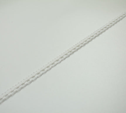 White Thread Scalloped Slim Trimming Border Ribbon Gota Edging 9mm Wide X718