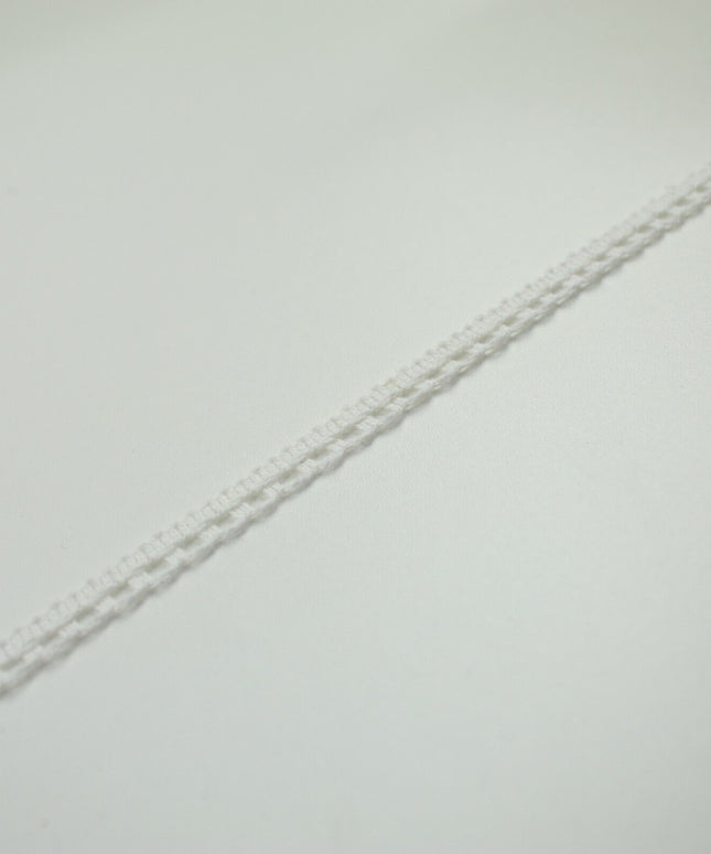 White Thread Scalloped Slim Trimming Border Ribbon Gota Edging 9mm Wide X718