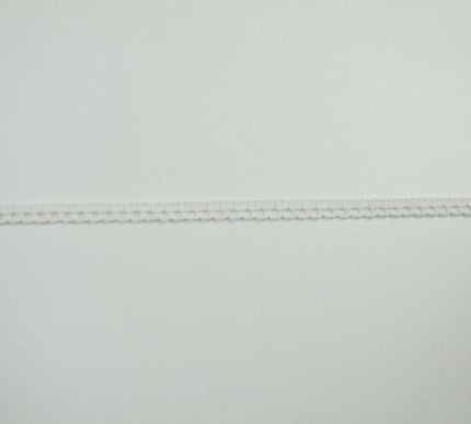 White Thread Scalloped Slim Trimming Border Ribbon Gota Edging 9mm Wide X718