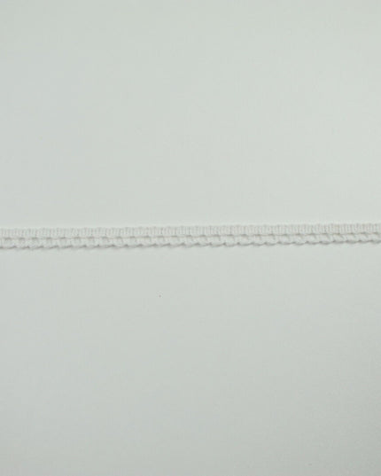 White Thread Scalloped Slim Trimming Border Ribbon Gota Edging 9mm Wide X718