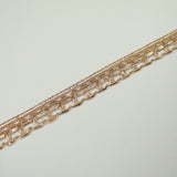 Classic Gold Rose Gold Box Style Woven Metallic Trim Border Lace 18mm Wide X712