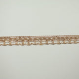 Classic Gold Rose Gold Box Style Woven Metallic Trim Border Lace 18mm Wide X712