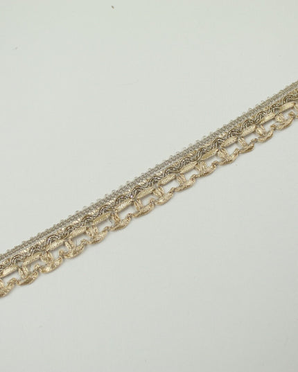 Classic Gold Rose Gold Box Style Woven Metallic Trim Border Lace 18mm Wide X712