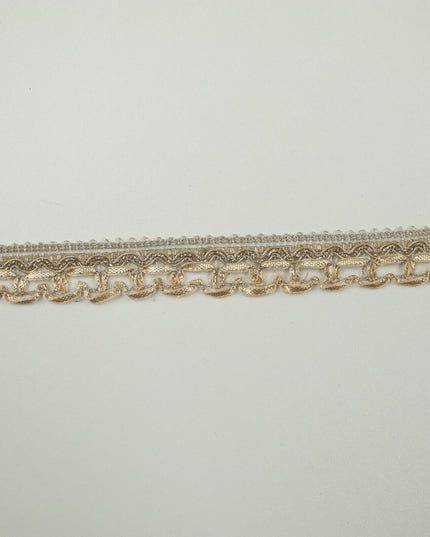 Classic Gold Rose Gold Box Style Woven Metallic Trim Border Lace 18mm Wide X712