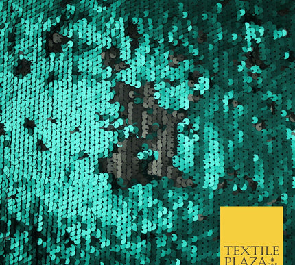 3 COLOURS Reversible Soft MATT MERMAID SEQUIN Fabric 2 Colour Way Changing Lycra