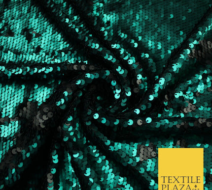 3 COLOURS Reversible Soft MATT MERMAID SEQUIN Fabric 2 Colour Way Changing Lycra