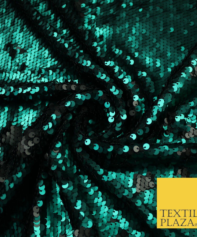 3 COLOURS Reversible Soft MATT MERMAID SEQUIN Fabric 2 Colour Way Changing Lycra