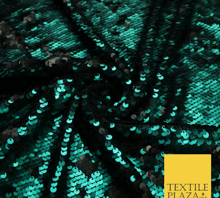 3 COLOURS Reversible Soft MATT MERMAID SEQUIN Fabric 2 Colour Way Changing Lycra