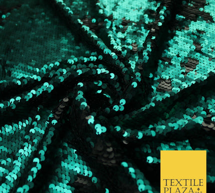 3 COLOURS Reversible Soft MATT MERMAID SEQUIN Fabric 2 Colour Way Changing Lycra