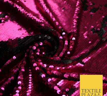 3 COLOURS Reversible Soft MATT MERMAID SEQUIN Fabric 2 Colour Way Changing Lycra