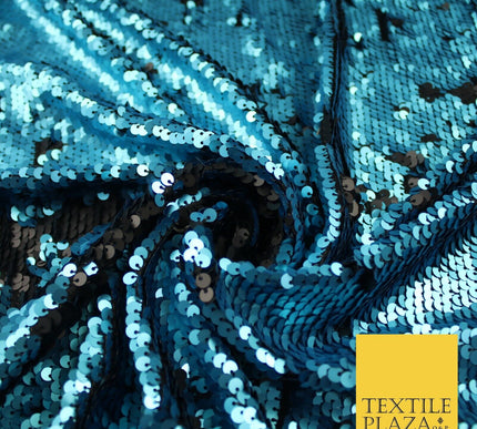 3 COLOURS Reversible Soft MATT MERMAID SEQUIN Fabric 2 Colour Way Changing Lycra