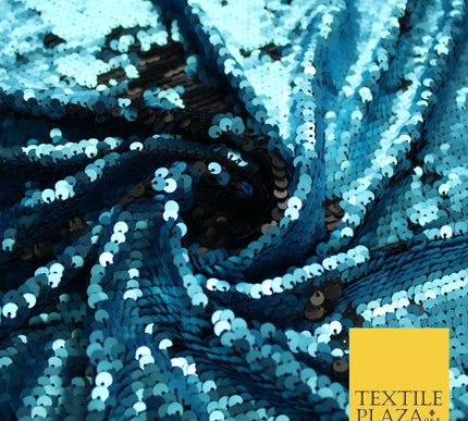 3 COLOURS Reversible Soft MATT MERMAID SEQUIN Fabric 2 Colour Way Changing Lycra