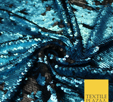 3 COLOURS Reversible Soft MATT MERMAID SEQUIN Fabric 2 Colour Way Changing Lycra