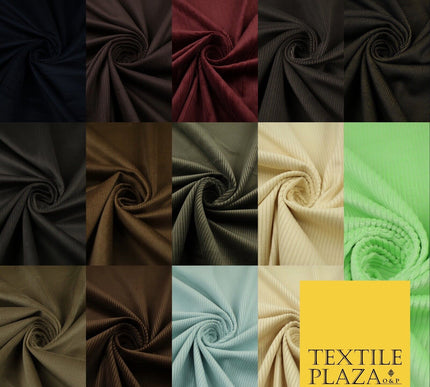 14 COLOURS - 7-14 Wale Mix Needlecord Corduroy Fabric Dress Upholstery Material