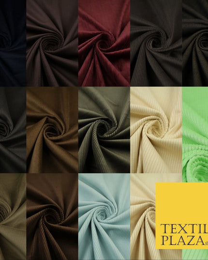 14 COLOURS - 7-14 Wale Mix Needlecord Corduroy Fabric Dress Upholstery Material