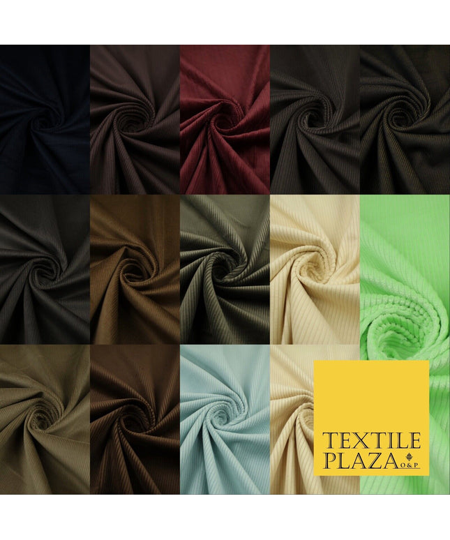 14 COLOURS - 7-14 Wale Mix Needlecord Corduroy Fabric Dress Upholstery Material