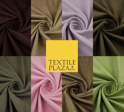 8 COLOURS - 17-22 Wale Mix Needlecord Corduroy Fabric Dress Upholstery Material