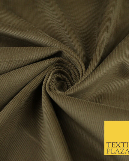 14 COLOURS - 7-14 Wale Mix Needlecord Corduroy Fabric Dress Upholstery Material
